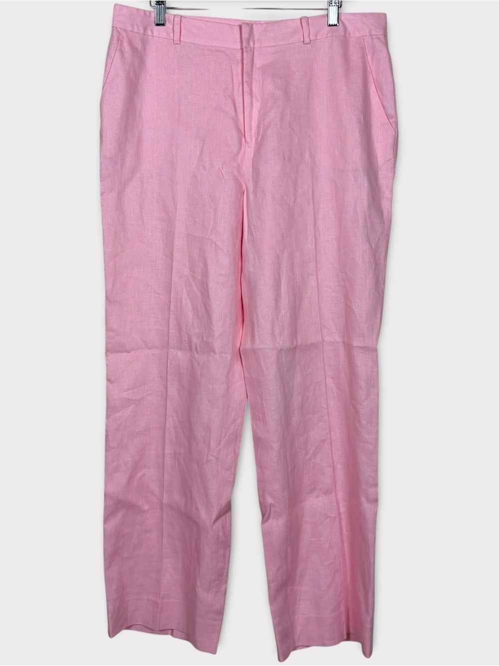 Lauren Ralph Lauren Linen Pants 14 Lined Pink Classic Preppy Office Professional